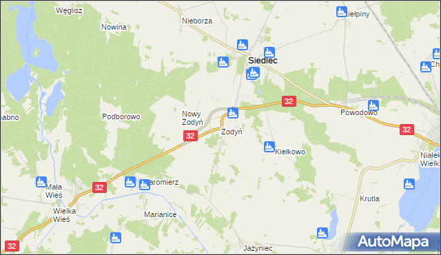 mapa Żodyń, Żodyń na mapie Targeo
