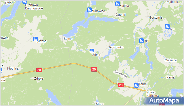 mapa Żółno, Żółno na mapie Targeo