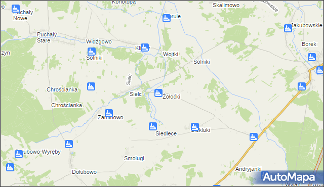 mapa Żołoćki, Żołoćki na mapie Targeo