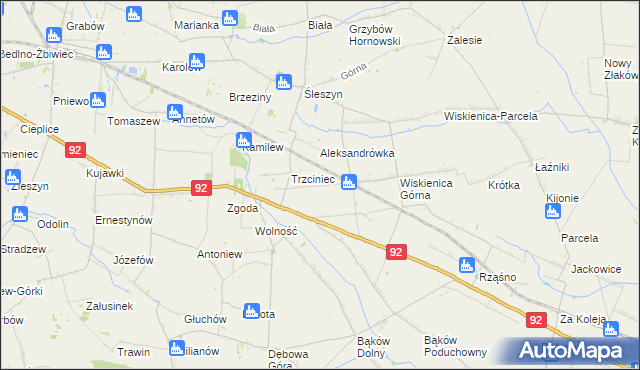 mapa Zosinów, Zosinów na mapie Targeo
