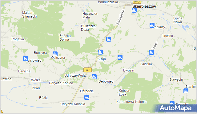 mapa Zrąb, Zrąb na mapie Targeo
