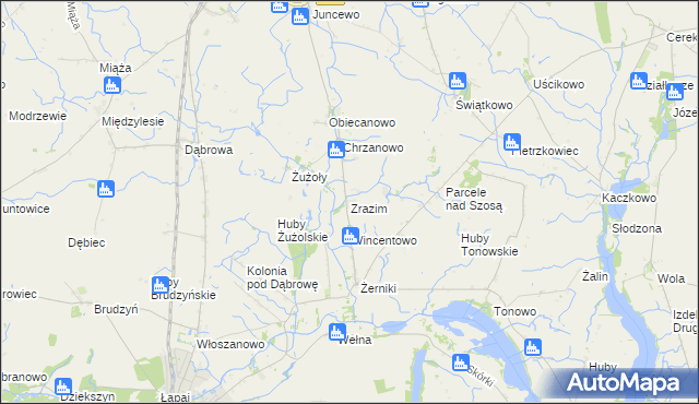 mapa Zrazim, Zrazim na mapie Targeo