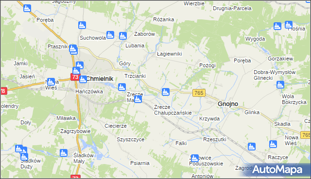 mapa Zrecze Duże, Zrecze Duże na mapie Targeo