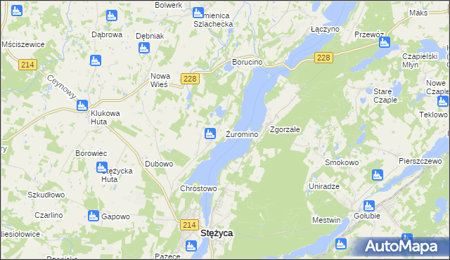 mapa Żuromino, Żuromino na mapie Targeo