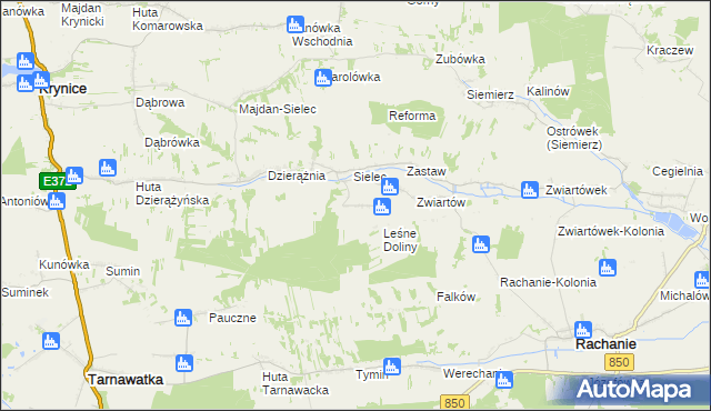 mapa Zwiartów-Kolonia, Zwiartów-Kolonia na mapie Targeo