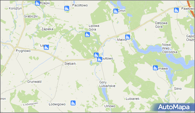 mapa Zybułtowo, Zybułtowo na mapie Targeo