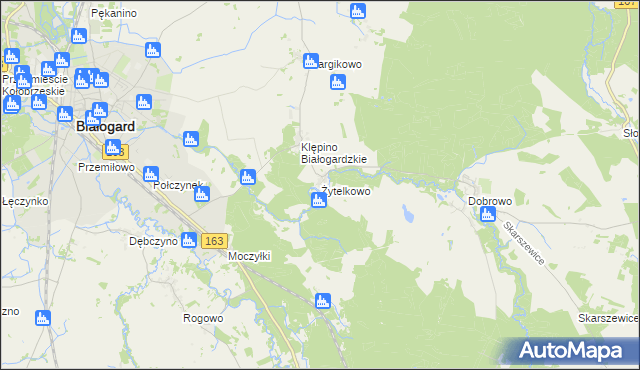 mapa Żytelkowo, Żytelkowo na mapie Targeo