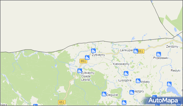 mapa Żytkiejmy, Żytkiejmy na mapie Targeo