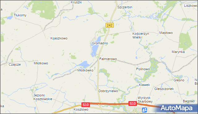 mapa Falmierowo, Falmierowo na mapie Targeo