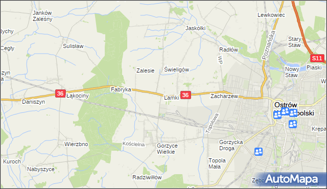 mapa Lamki, Lamki na mapie Targeo