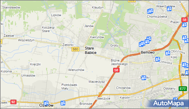 mapa Latchorzew, Latchorzew na mapie Targeo