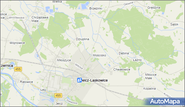mapa Mościsko gmina Jelcz-Laskowice, Mościsko gmina Jelcz-Laskowice na mapie Targeo