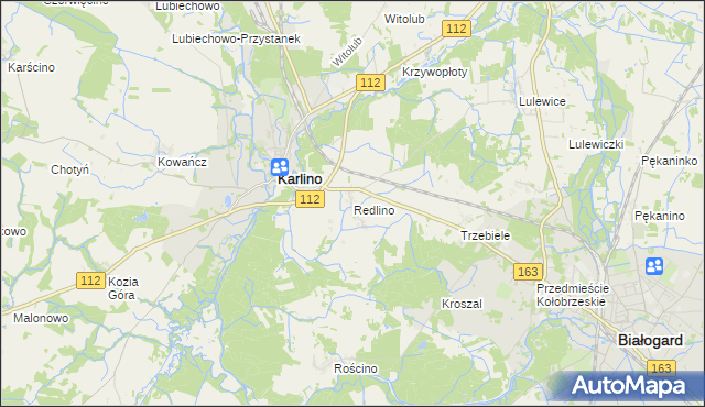 mapa Redlino, Redlino na mapie Targeo