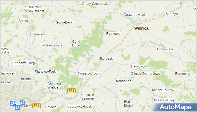 mapa Skoroszki, Skoroszki na mapie Targeo