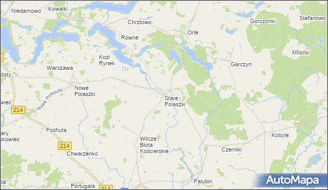 mapa Stare Polaszki, Stare Polaszki na mapie Targeo