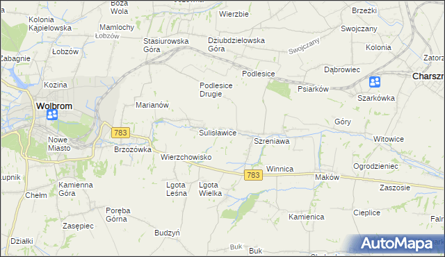 mapa Adamowice gmina Gołcza, Adamowice gmina Gołcza na mapie Targeo