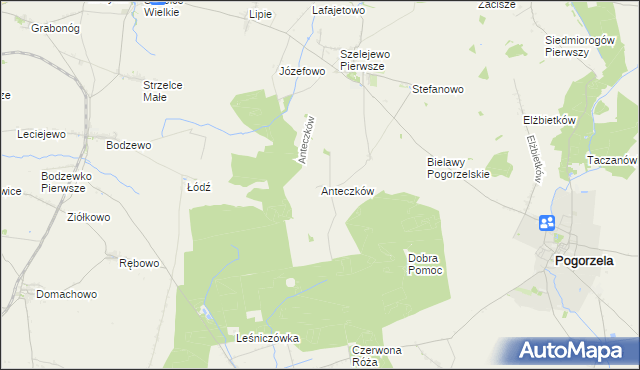 mapa Anteczków, Anteczków na mapie Targeo