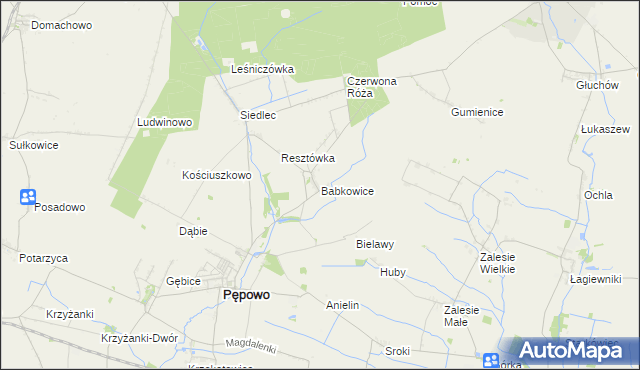 mapa Babkowice, Babkowice na mapie Targeo