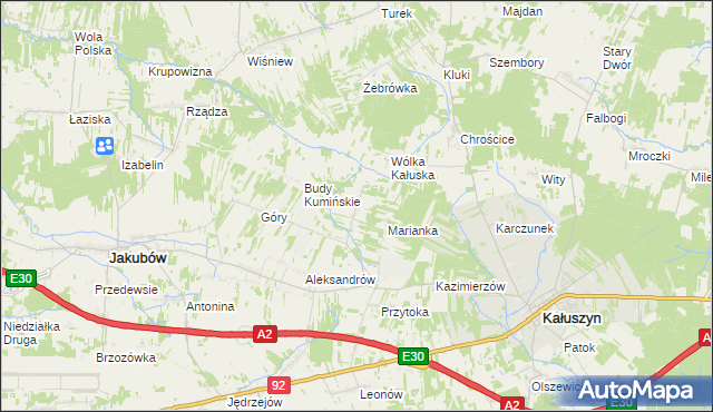 mapa Budy Przytockie, Budy Przytockie na mapie Targeo