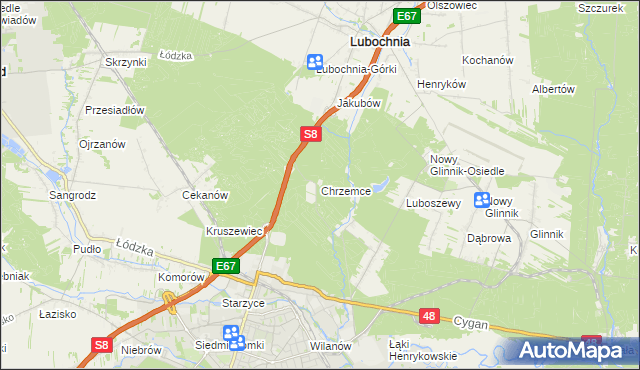 mapa Chrzemce, Chrzemce na mapie Targeo