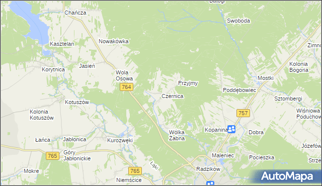 mapa Czernica gmina Staszów, Czernica gmina Staszów na mapie Targeo