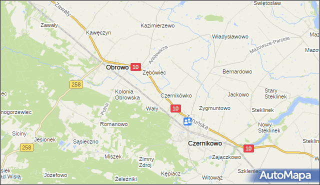 mapa Czernikówko, Czernikówko na mapie Targeo