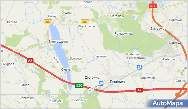 mapa Fiałkowo, Fiałkowo na mapie Targeo