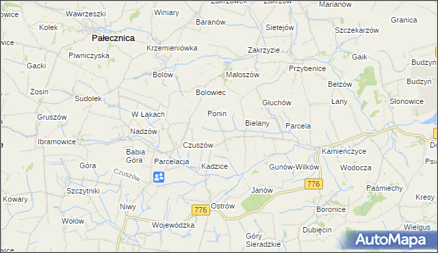 mapa Gunów-Kolonia, Gunów-Kolonia na mapie Targeo