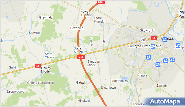 mapa Janowo gmina Łomża, Janowo gmina Łomża na mapie Targeo