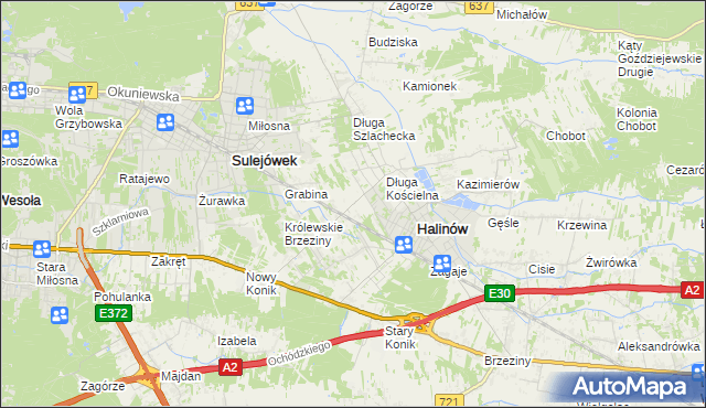 mapa Józefin gmina Halinów, Józefin gmina Halinów na mapie Targeo