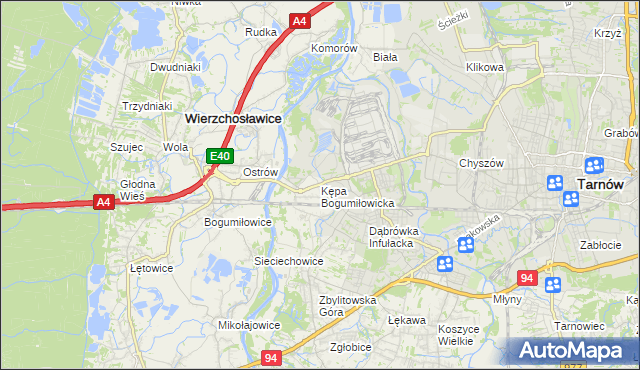 mapa Kępa Bogumiłowicka, Kępa Bogumiłowicka na mapie Targeo