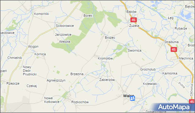 mapa Kromołów, Kromołów na mapie Targeo