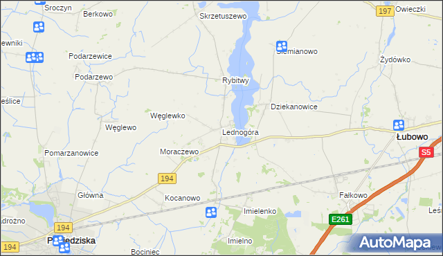 mapa Lednogóra, Lednogóra na mapie Targeo
