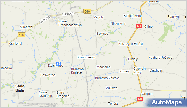 mapa Machcinko, Machcinko na mapie Targeo