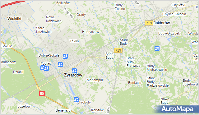 mapa Międzyborów, Międzyborów na mapie Targeo