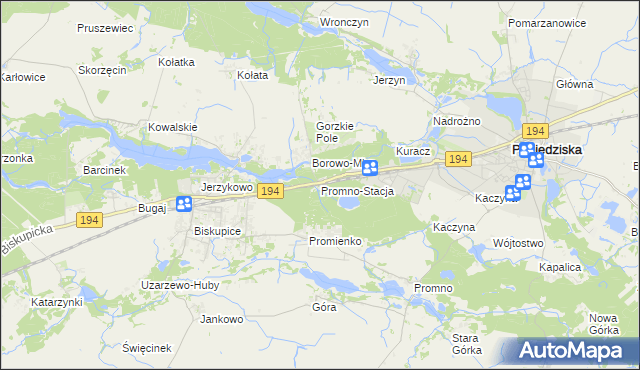 mapa Promno-Stacja, Promno-Stacja na mapie Targeo