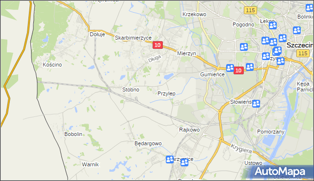 mapa Przylep, Przylep na mapie Targeo