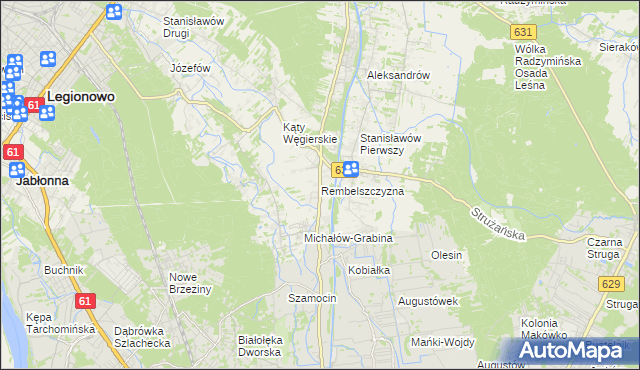 mapa Rembelszczyzna, Rembelszczyzna na mapie Targeo