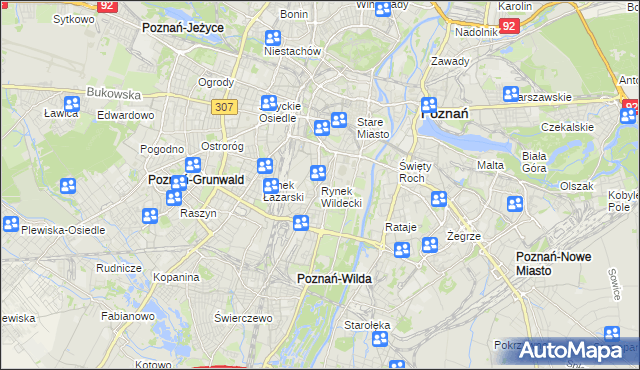 mapa Rynek Wildecki, Rynek Wildecki na mapie Targeo