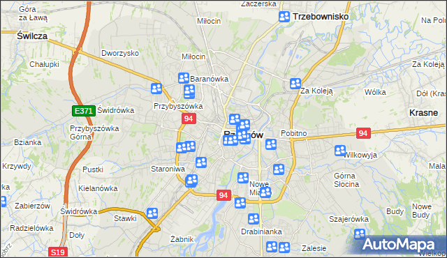 mapa Rzeszów, Rzeszów na mapie Targeo
