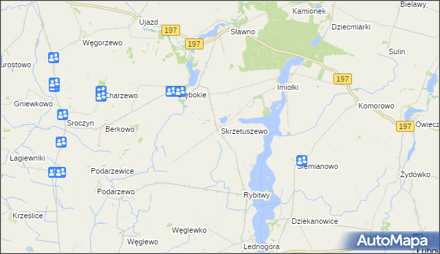 mapa Skrzetuszewo, Skrzetuszewo na mapie Targeo