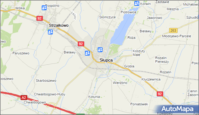 mapa Słupca, Słupca na mapie Targeo