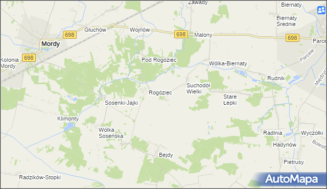 mapa Suchodołek, Suchodołek na mapie Targeo