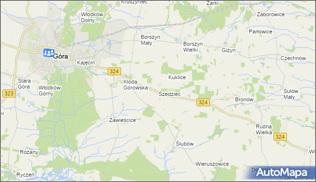 mapa Szedziec, Szedziec na mapie Targeo