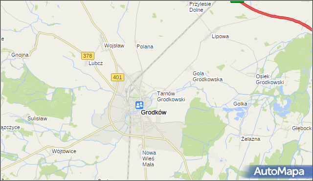 mapa Tarnów Grodkowski, Tarnów Grodkowski na mapie Targeo