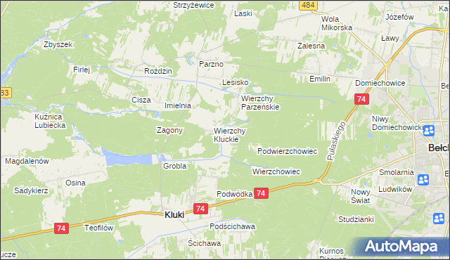 mapa Wierzchy Strzyżewskie, Wierzchy Strzyżewskie na mapie Targeo