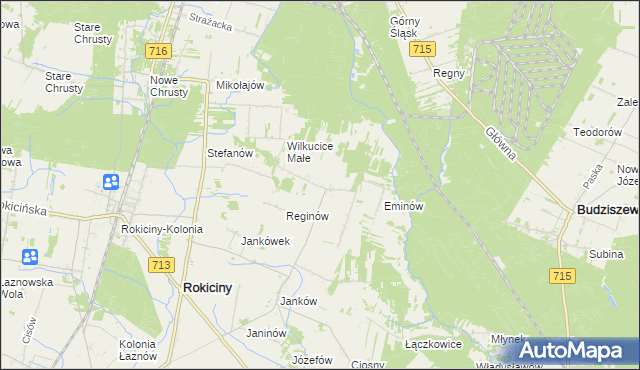 mapa Wilkucice Duże, Wilkucice Duże na mapie Targeo