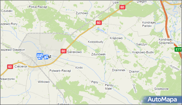 mapa Zdunówek, Zdunówek na mapie Targeo