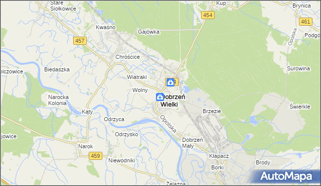mapa Dobrzeń Wielki, Dobrzeń Wielki na mapie Targeo