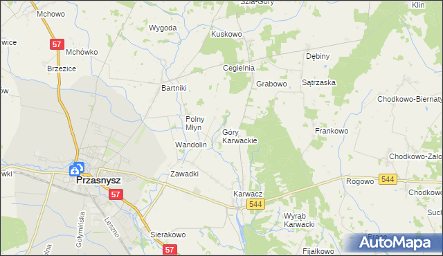 mapa Góry Karwackie, Góry Karwackie na mapie Targeo